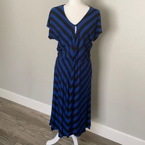 Olivia Moon asymmetrical chevron dress
